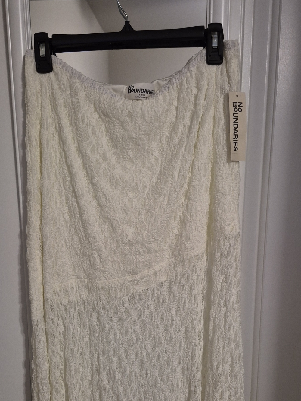 No Boundaries Ivory Lace Maxi Skirt